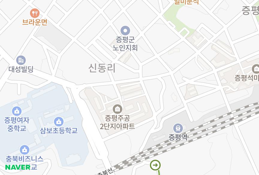 충청북도 증평군 증평읍 신동리 상아 위치·실거래 시세 지도