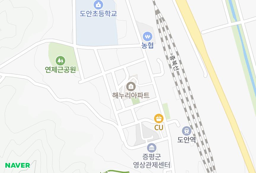 충청북도 증평군 도안면 화성리 해누리 위치·실거래 시세 지도