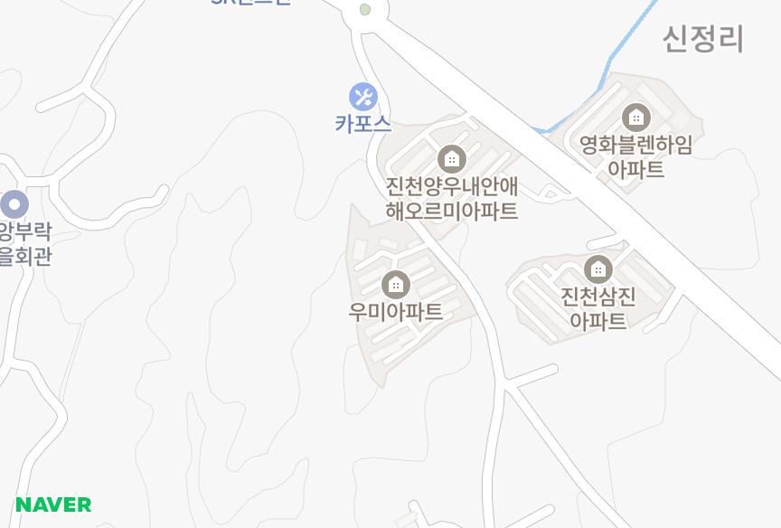 충청북도 진천군 진천읍 신정리 우미 위치·실거래 시세 지도