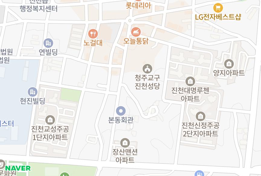 충청북도 진천군 진천읍 교성리 행복 위치·실거래 시세 지도