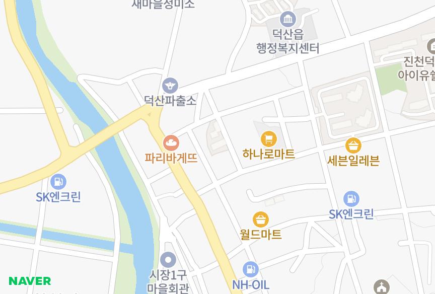 충청북도 진천군 덕산읍 용몽리 아담1차나동 위치·실거래 시세 지도
