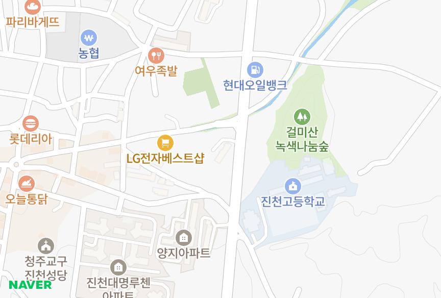 충청북도 진천군 진천읍 교성리 정암한마음 위치·실거래 시세 지도