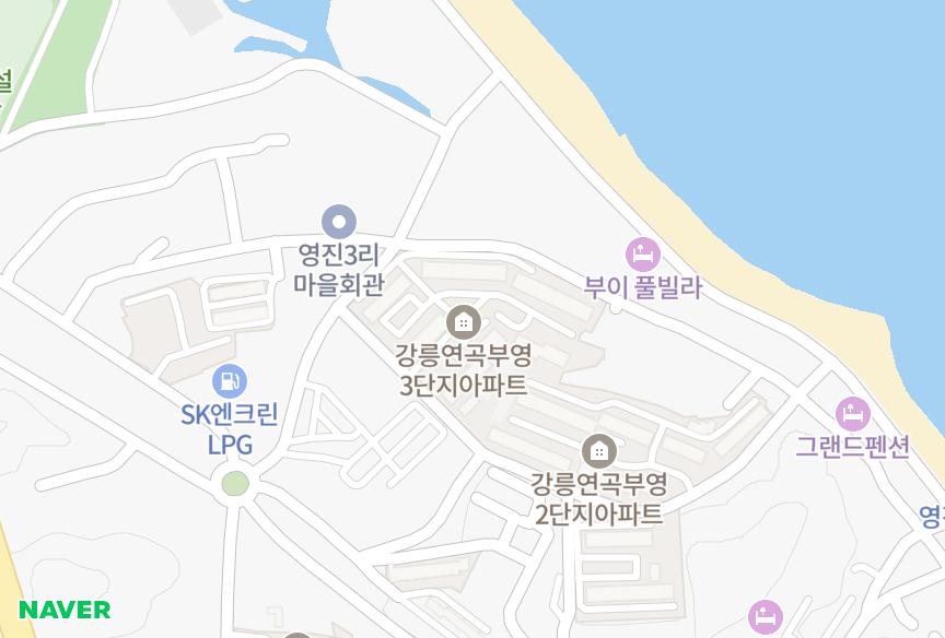 강원특별자치도 강릉시 연곡면 영진리 영진부영3차 위치·실거래 시세 지도