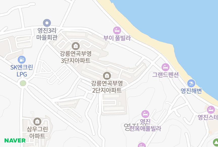 강원특별자치도 강릉시 연곡면 영진리 영진부영2차 위치·실거래 시세 지도