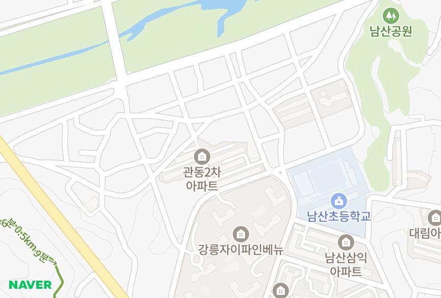 강원특별자치도 강릉시 내곡동 관동2차 위치·실거래 시세 지도