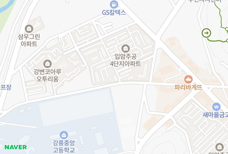 강원특별자치도 강릉시 입암동 은하 위치·실거래 시세 지도