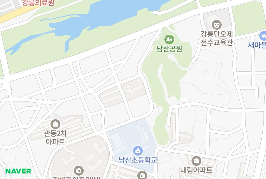 강원특별자치도 강릉시 내곡동 석미모닝파크 위치·실거래 시세 지도