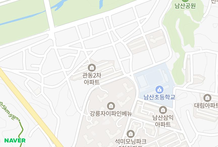 강원특별자치도 강릉시 내곡동 내곡시영 위치·실거래 시세 지도