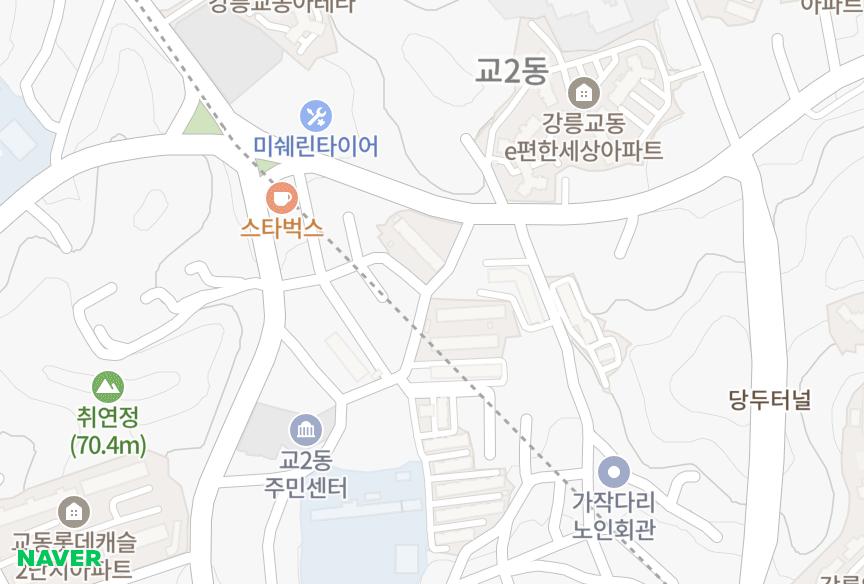 강원특별자치도 강릉시 교동 매화임대 위치·실거래 시세 지도