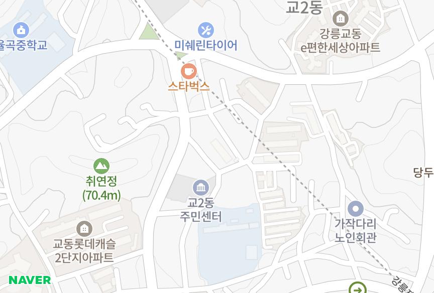 강원특별자치도 강릉시 교동 서일용궁맨션 위치·실거래 시세 지도