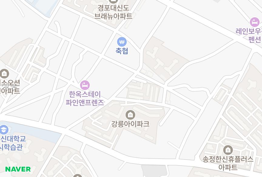 강원특별자치도 강릉시 송정동 비치소라 위치·실거래 시세 지도