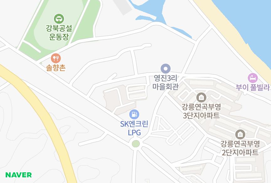 강원특별자치도 강릉시 연곡면 영진리 정우1차 위치·실거래 시세 지도