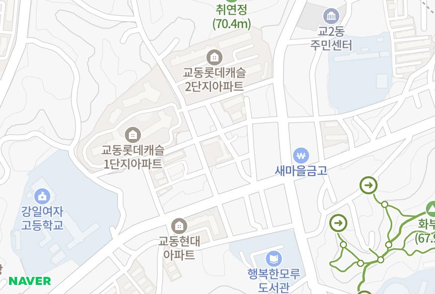 강원특별자치도 강릉시 교동 제일 위치·실거래 시세 지도