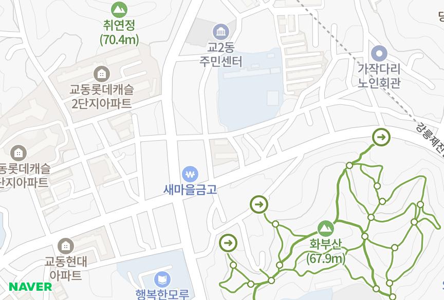 강원특별자치도 강릉시 교동 강원 위치·실거래 시세 지도