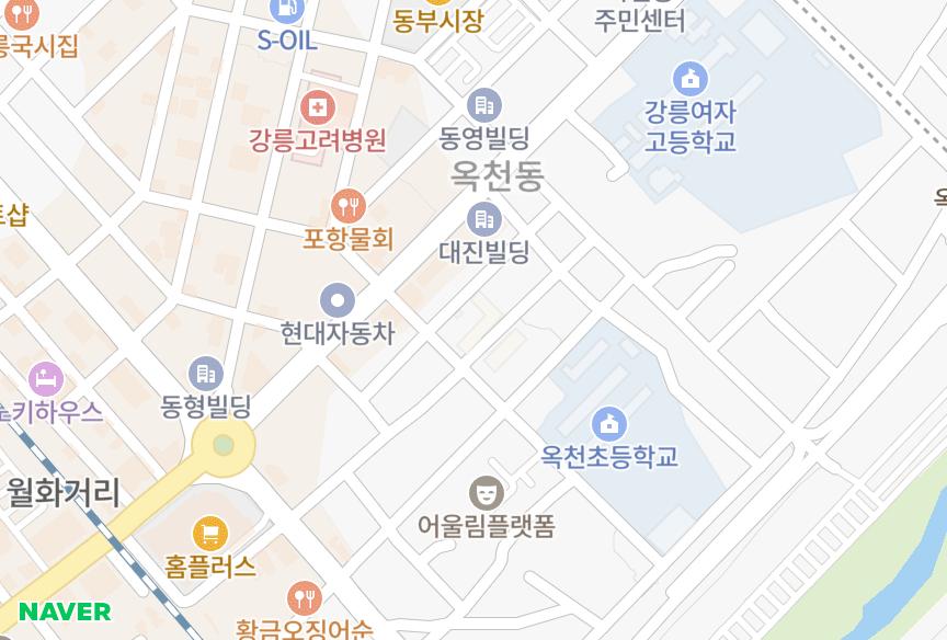강원특별자치도 강릉시 옥천동 금잔디 위치·실거래 시세 지도