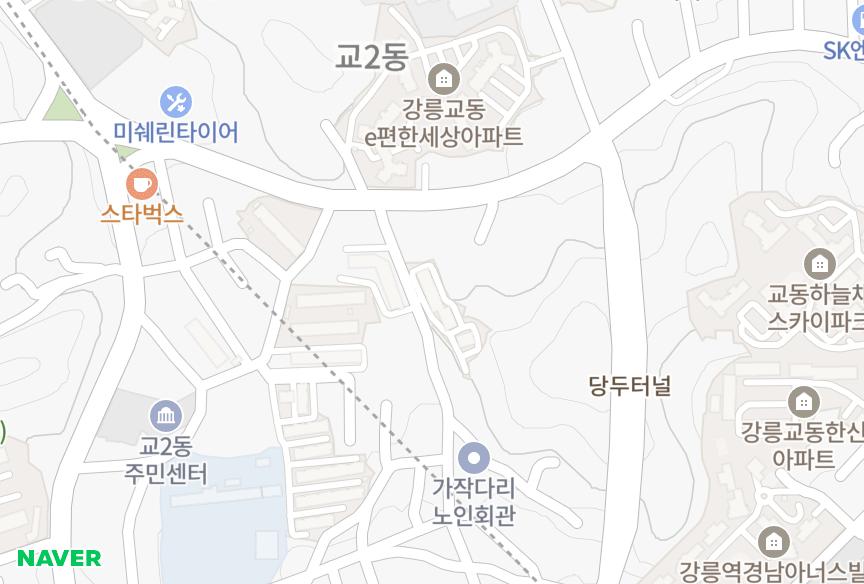 강원특별자치도 강릉시 교동 서일맨션 위치·실거래 시세 지도