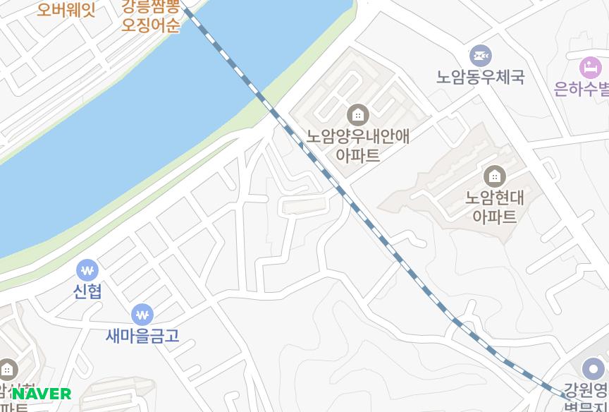 강원특별자치도 강릉시 노암동 한일 위치·실거래 시세 지도