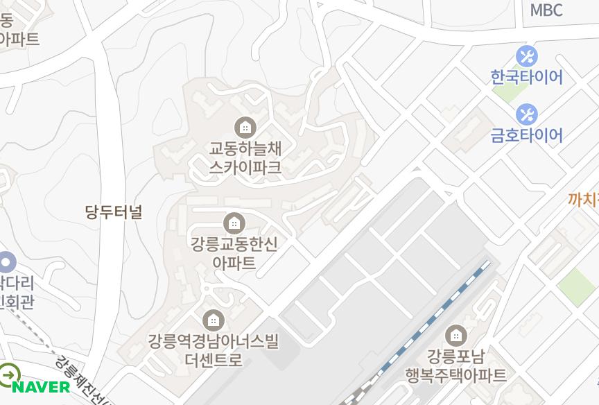 강원특별자치도 강릉시 교동 교예성그린2차 위치·실거래 시세 지도