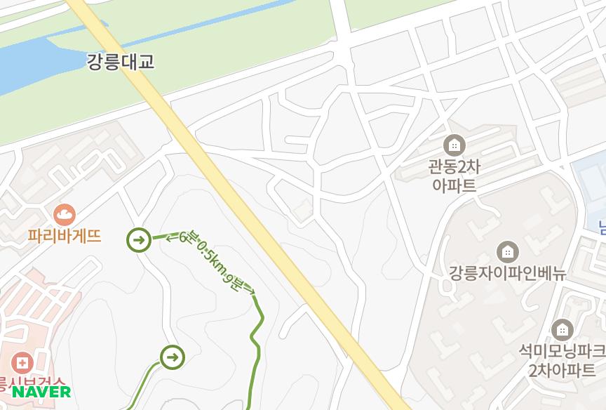 강원특별자치도 강릉시 내곡동 삼창그린 위치·실거래 시세 지도