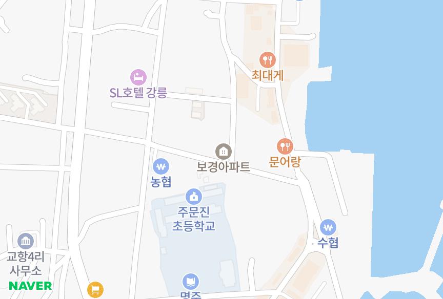 강원특별자치도 강릉시 주문진읍 교항리 보경 위치·실거래 시세 지도