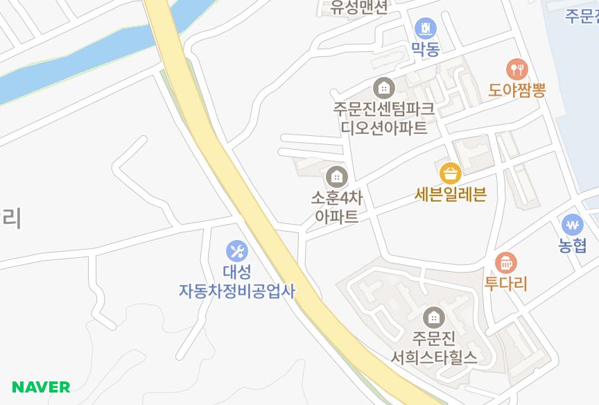 강원특별자치도 강릉시 주문진읍 교항리 대일아트빌라 위치·실거래 시세 지도
