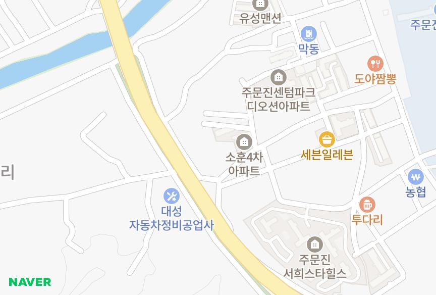 강원특별자치도 강릉시 주문진읍 교항리 우진아트빌라 위치·실거래 시세 지도