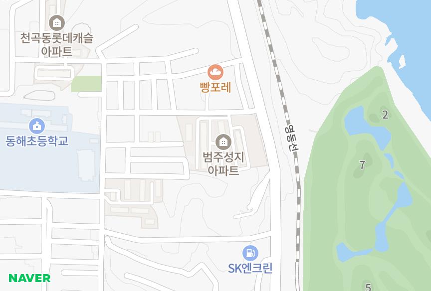 강원특별자치도 동해시 용정동 범주 위치·실거래 시세 지도