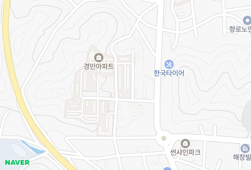 강원특별자치도 동해시 발한동 발한경민2차 위치·실거래 시세 지도