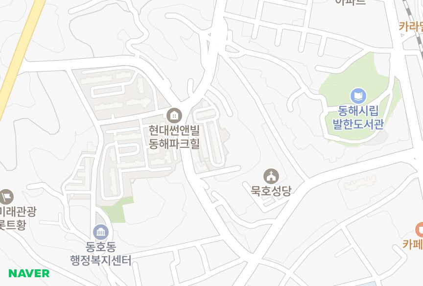 강원특별자치도 동해시 발한동 강경 위치·실거래 시세 지도