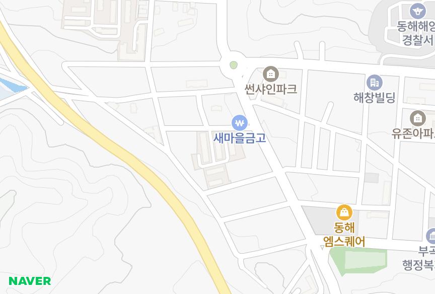 강원특별자치도 동해시 부곡동 동해 위치·실거래 시세 지도