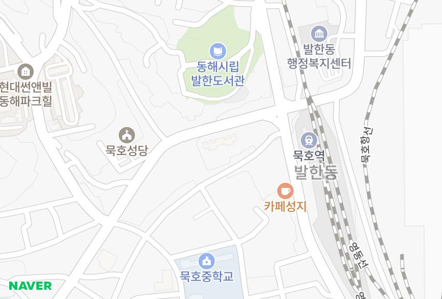 강원특별자치도 동해시 발한동 동해프라자 위치·실거래 시세 지도