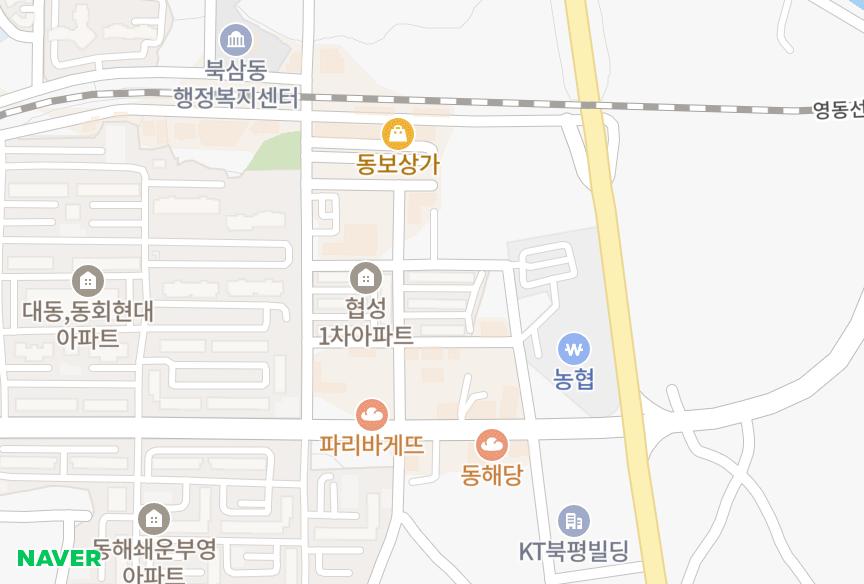 강원특별자치도 동해시 동회동 동회협성2차 위치·실거래 시세 지도