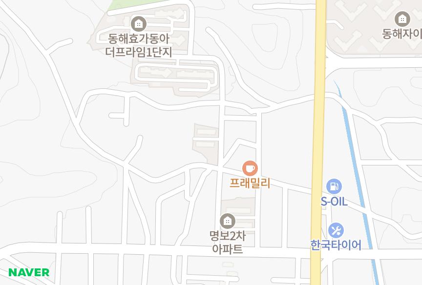 강원특별자치도 동해시 효가동 효가명보1차 위치·실거래 시세 지도