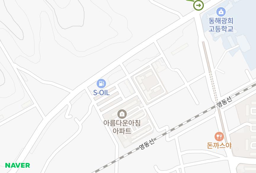 강원특별자치도 동해시 쇄운동 영동 위치·실거래 시세 지도