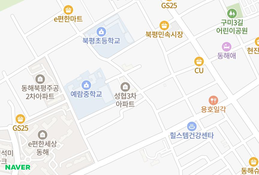 강원특별자치도 동해시 단봉동 단봉성협3차 위치·실거래 시세 지도