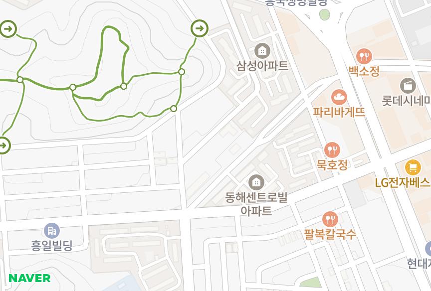 강원특별자치도 동해시 천곡동 리더스빌 위치·실거래 시세 지도