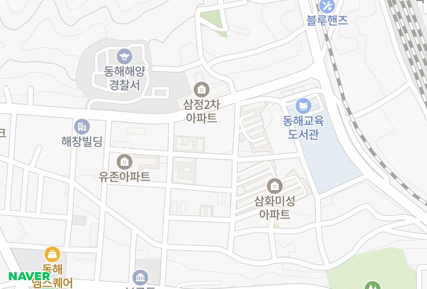 강원특별자치도 동해시 부곡동 천보맨션 위치·실거래 시세 지도