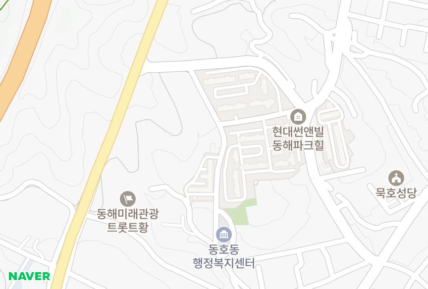 강원특별자치도 동해시 발한동 범주성주빌라 위치·실거래 시세 지도