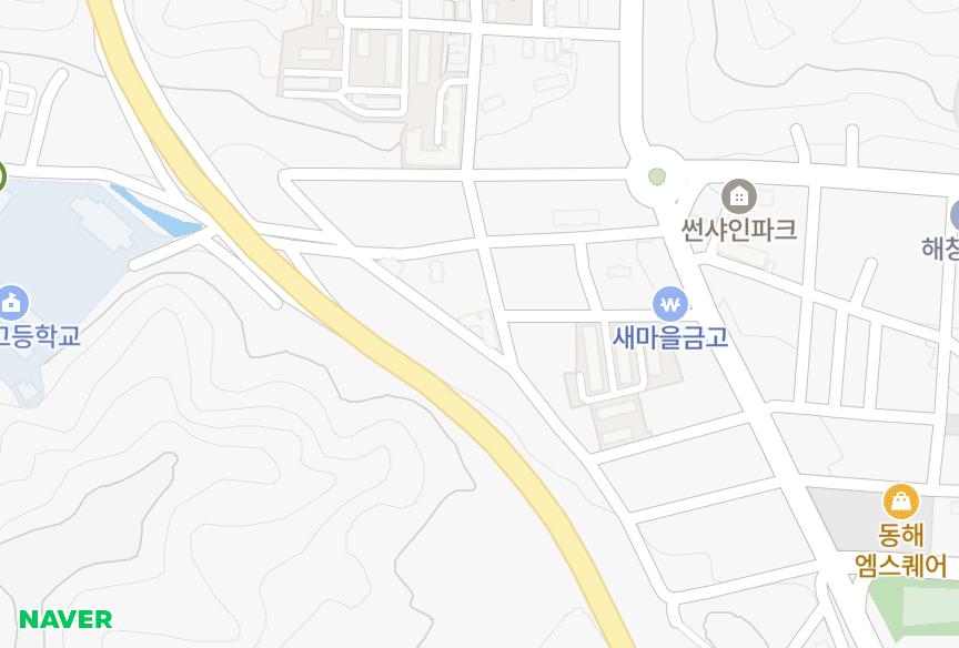 강원특별자치도 동해시 부곡동 부곡영동3차 위치·실거래 시세 지도