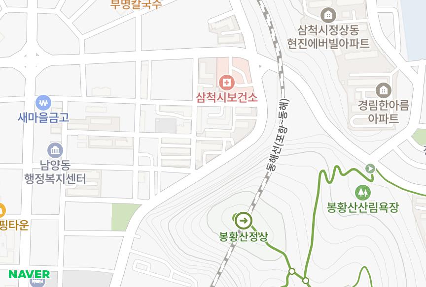 강원특별자치도 삼척시 남양동 백조임대 위치·실거래 시세 지도