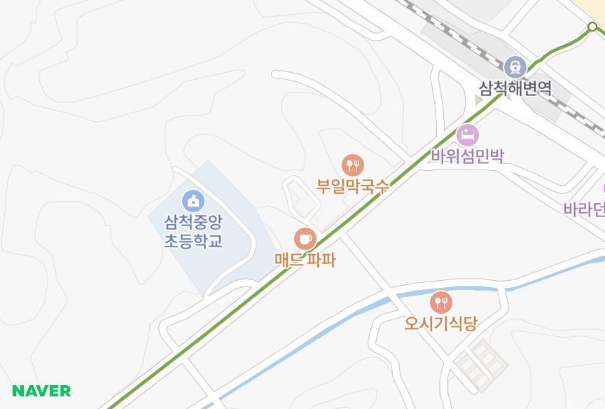 강원특별자치도 삼척시 갈천동 유존양지 위치·실거래 시세 지도