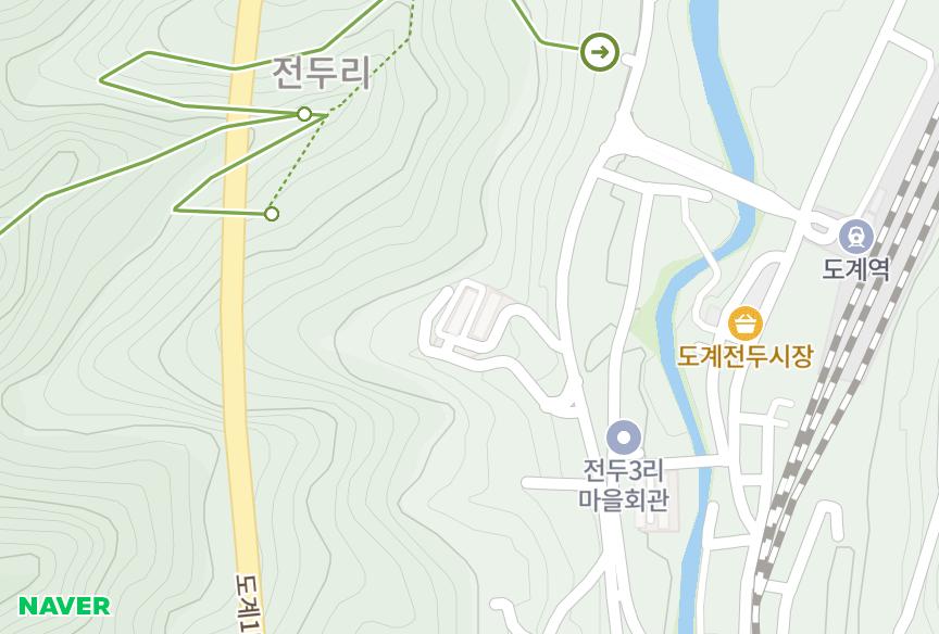 강원특별자치도 삼척시 도계읍 전두리 태진 위치·실거래 시세 지도