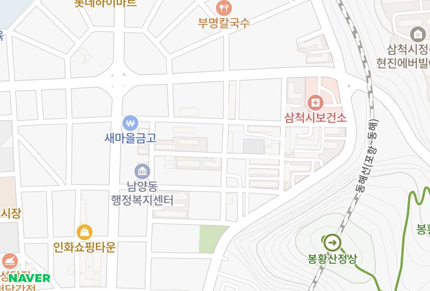 강원특별자치도 삼척시 남양동 남양백조맨션3차 위치·실거래 시세 지도
