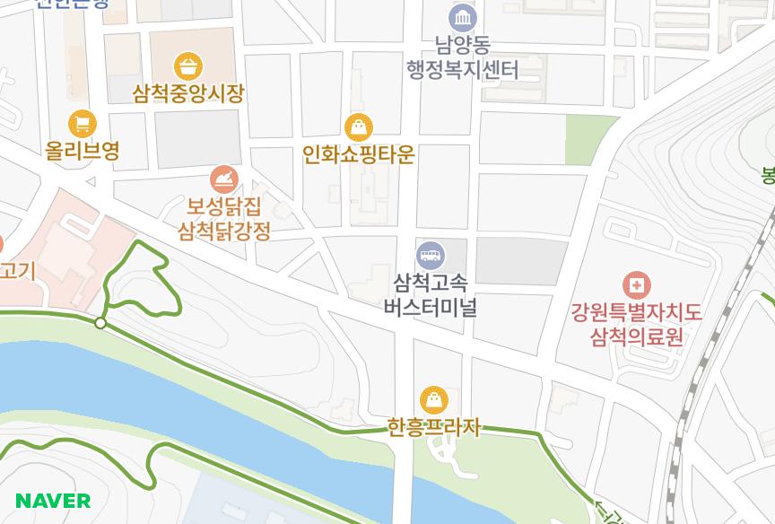 강원특별자치도 삼척시 남양동 용비타워 위치·실거래 시세 지도