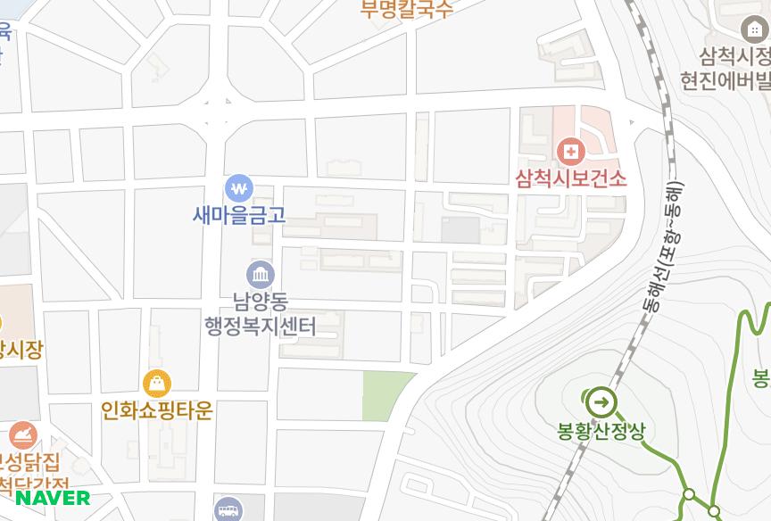 강원특별자치도 삼척시 남양동 남양백조맨션1차 위치·실거래 시세 지도