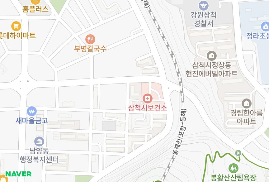 강원특별자치도 삼척시 남양동 한흥1차 위치·실거래 시세 지도