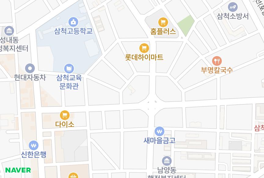 강원특별자치도 삼척시 남양동 한도맨션 위치·실거래 시세 지도