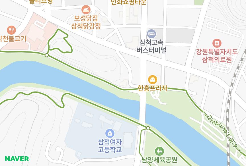 강원특별자치도 삼척시 남양동 드림팰리스 위치·실거래 시세 지도