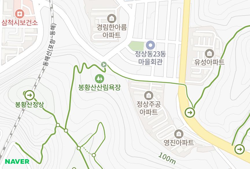 강원특별자치도 삼척시 정상동 삼도청솔빌라트 위치·실거래 시세 지도
