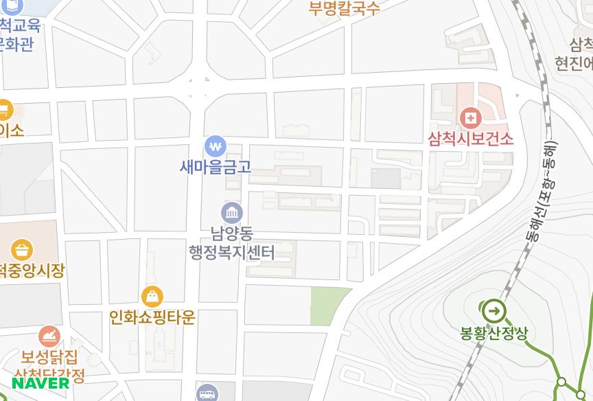 강원특별자치도 삼척시 남양동 현대백조2차맨션 위치·실거래 시세 지도
